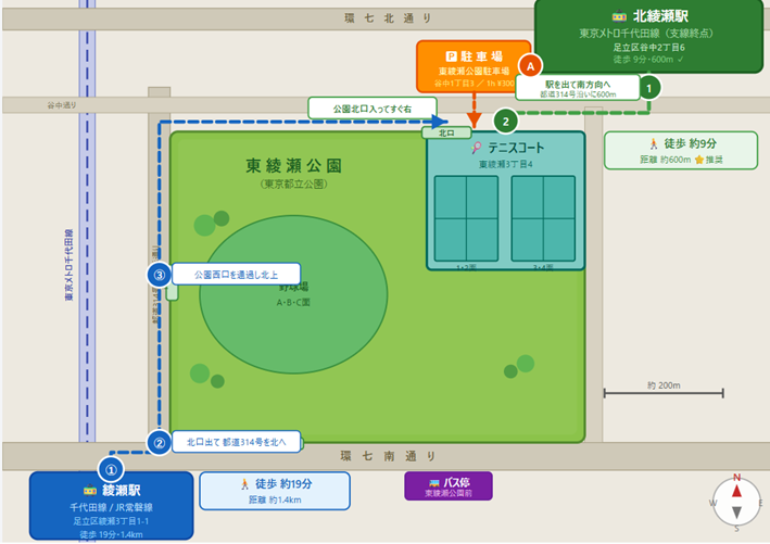 東綾瀬公園テニスコート
